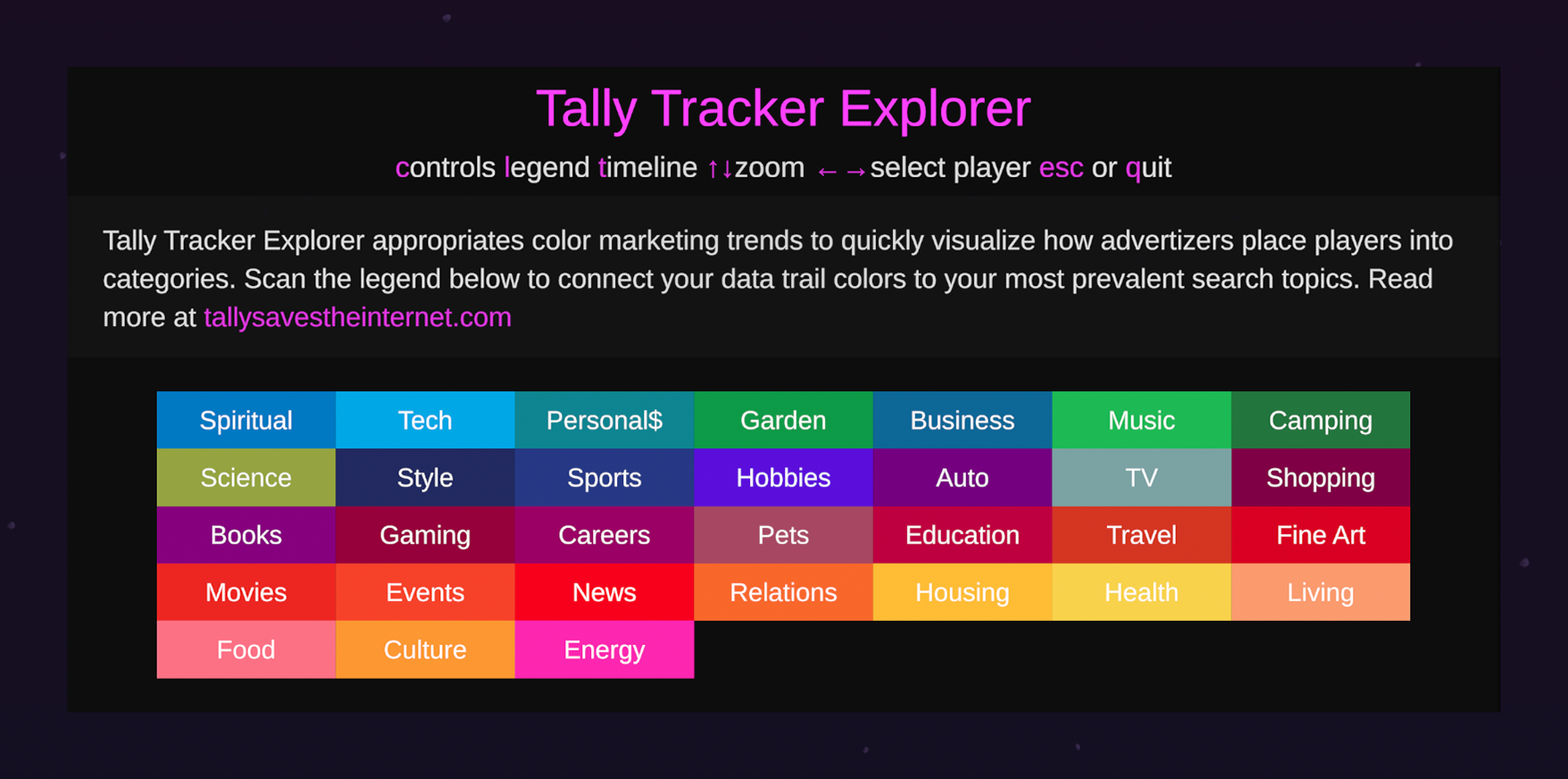 tally tracker explorer legend
